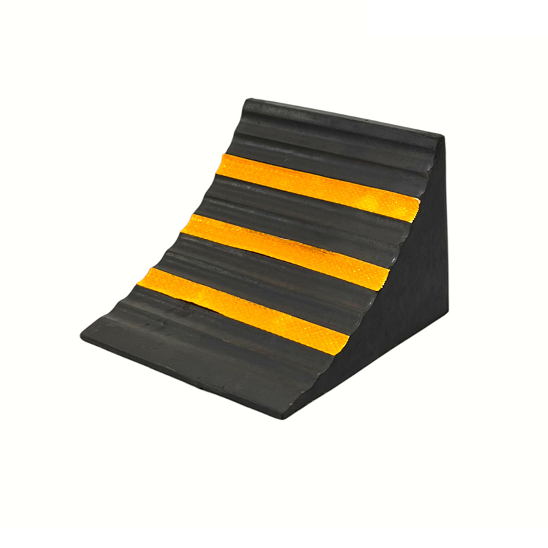 Hentian Roda Getah Anti-Slip Bertetulang Segi Tiga (dengan Pemegang Bersepadu)