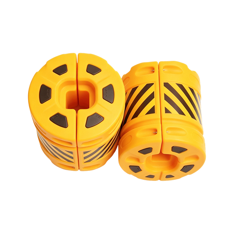 Tong Anti-Kesan Trafik HDPE Gabungan Modular dengan Kepingan Reflektif