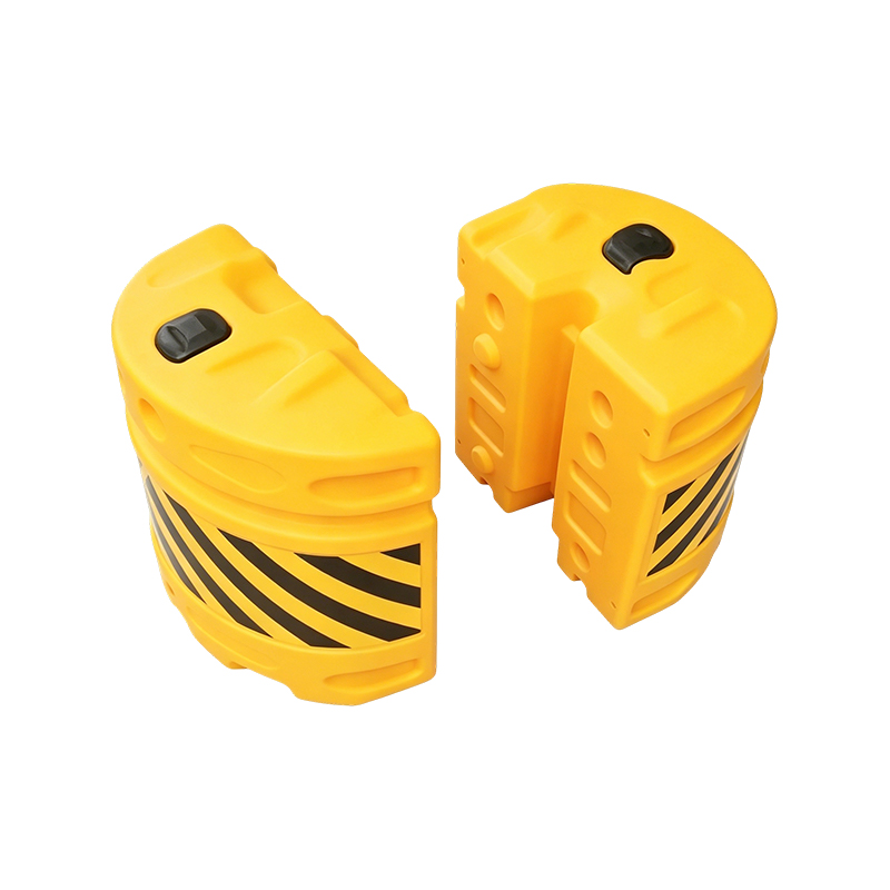 Tong Anti-Kesan Trafik HDPE Gabungan Modular dengan Kepingan Reflektif