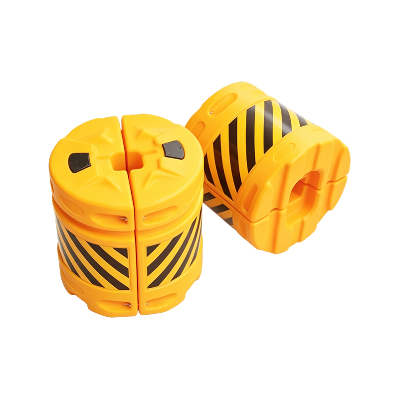 Tong Anti-Kesan Trafik HDPE Gabungan Modular dengan Kepingan Reflektif