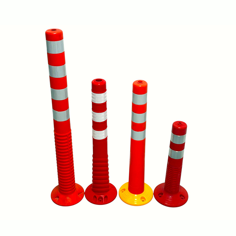 Pos Delineator PVC Fleksibel dengan Kolar Reflektif
