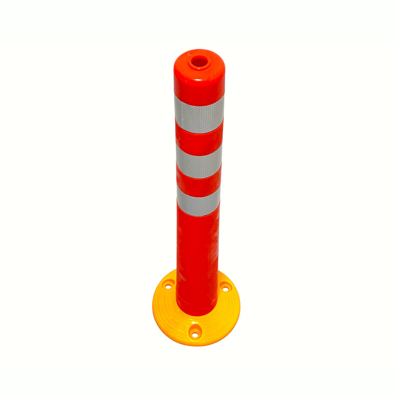 Pos Delineator PVC Fleksibel dengan Kolar Reflektif