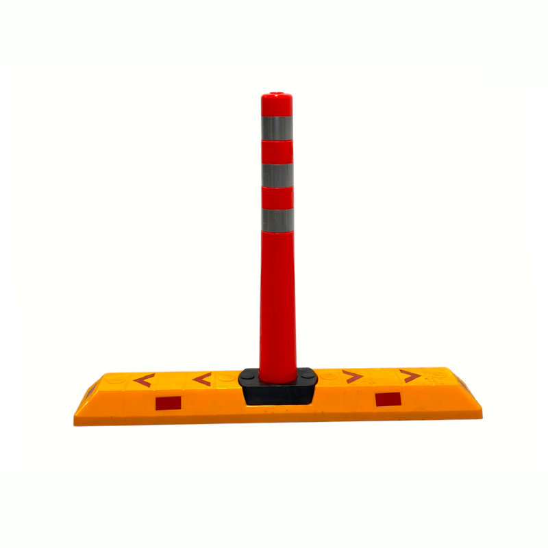 Pos Delineator Fleksibel Modular dengan Kerb Pemisah Lorong Trafik