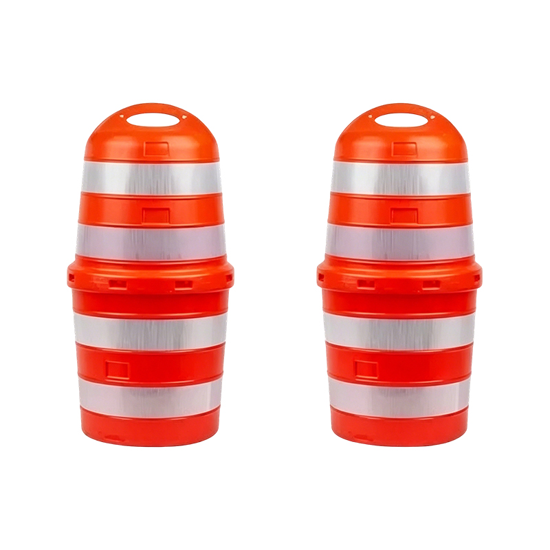 Drum Trafik HDPE Dua Keping dengan Pemegang Atas Besar Drum Trafik HDPE Dua Keping dengan Pemegang Atas Besar
