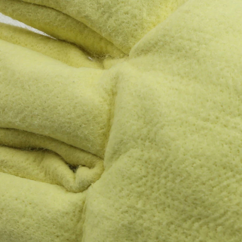 500°C Aramid Tahan Panas 1414 Sarung Tangan Tenunan Padat