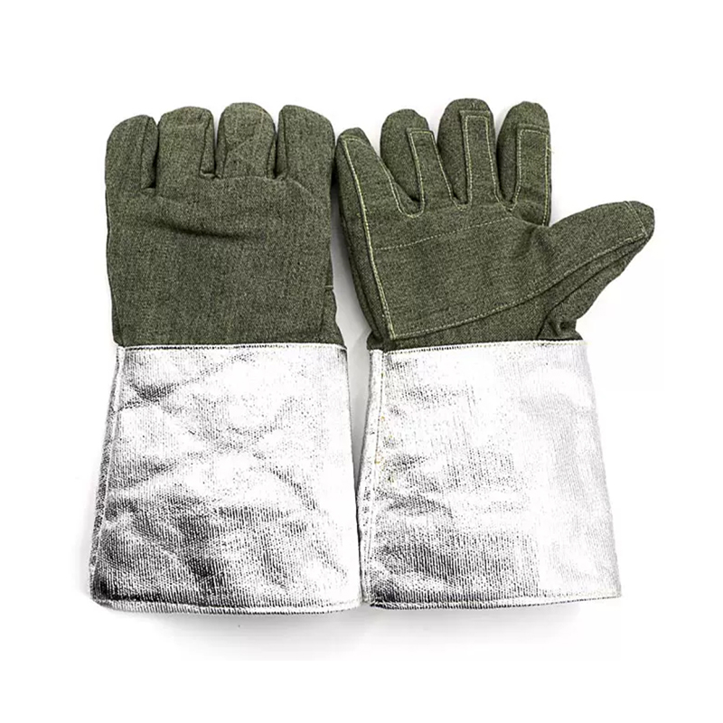 1000°C Sarung Tangan Gentian Karbon Aramid Tahan Panas Bersinar
