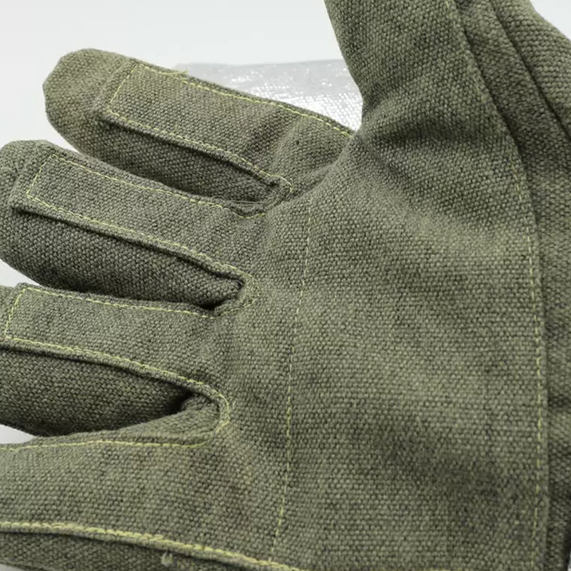 1000°C Sarung Tangan Gentian Karbon Aramid Tahan Panas Bersinar