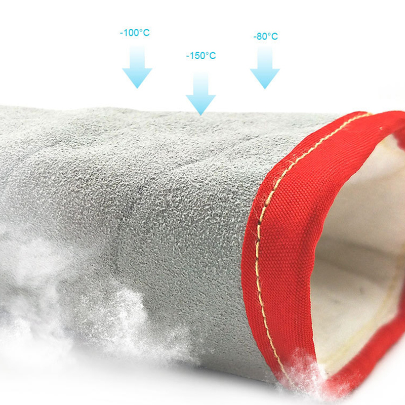 -150 ° C sarung tangan cryo dengan kulit lembu