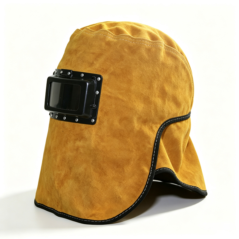 Tudung Kimpalan Auto-Gelap Kulit Lembu Kuning Flip-Up