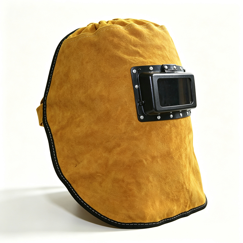 Tudung Kimpalan Auto-Gelap Kulit Lembu Kuning Flip-Up