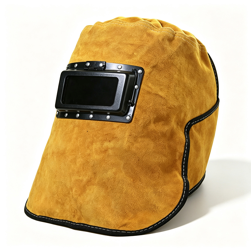 Tudung Kimpalan Auto-Gelap Kulit Lembu Kuning Flip-Up