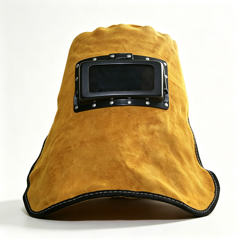 Tudung Kimpalan Auto-Gelap Kulit Lembu Kuning Flip-Up