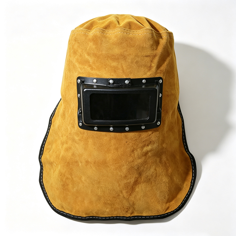 Tudung Kimpalan Auto-Gelap Kulit Lembu Kuning Flip-Up