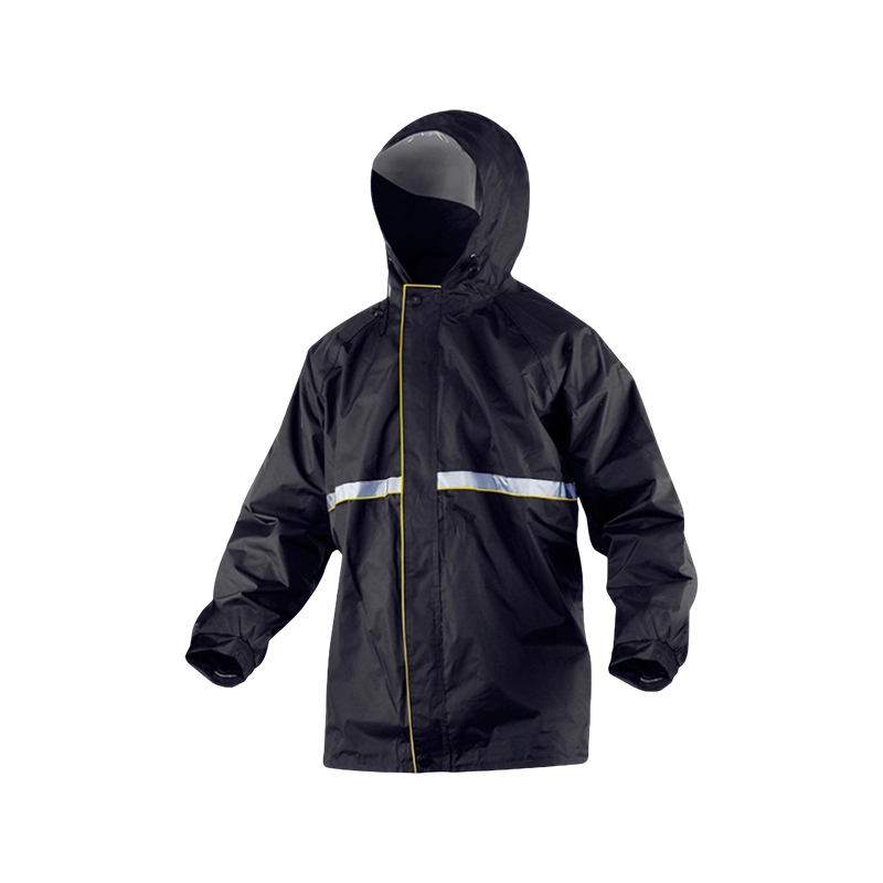 Baju Hujan Keselamatan Reflektif PVC Dwi Lapisan