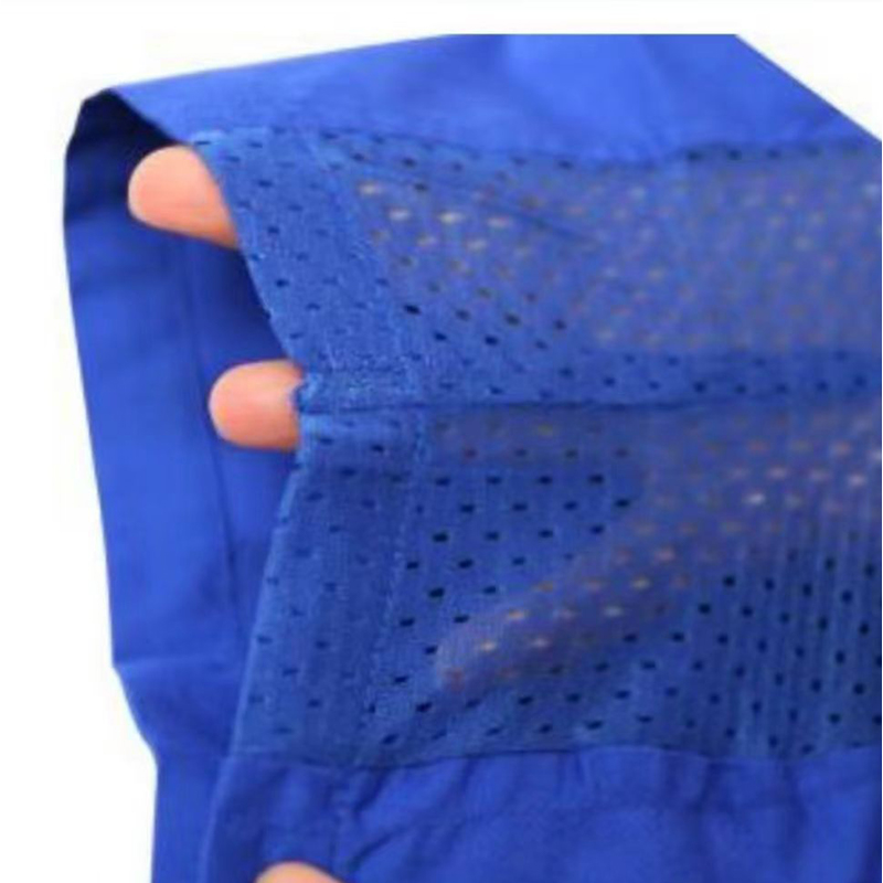 Set Overall Pakaian Kerja Musim Panas Lengan Pendek dengan Mesh Ketiak