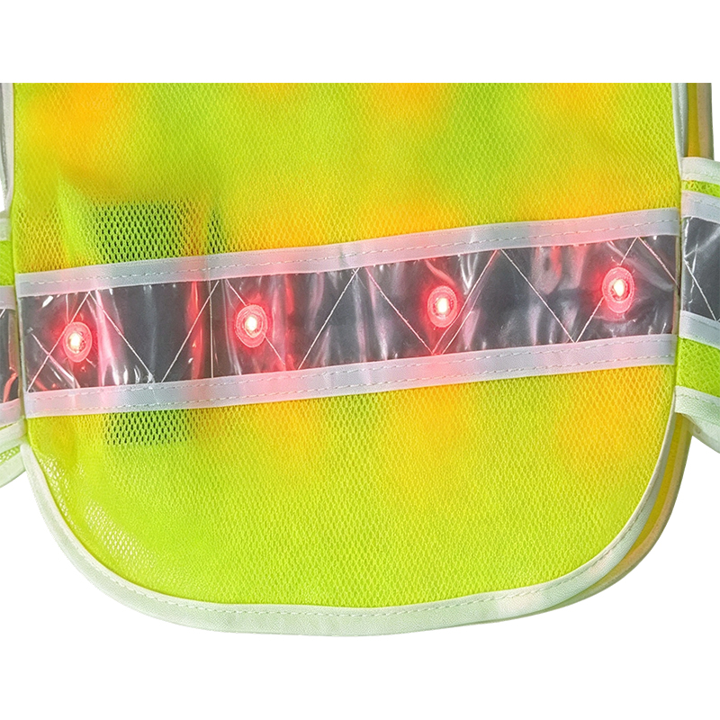 Jaket Keselamatan Reflektif LED Bercahaya Aktif