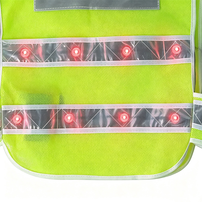 Jaket Keselamatan Reflektif LED Bercahaya Aktif
