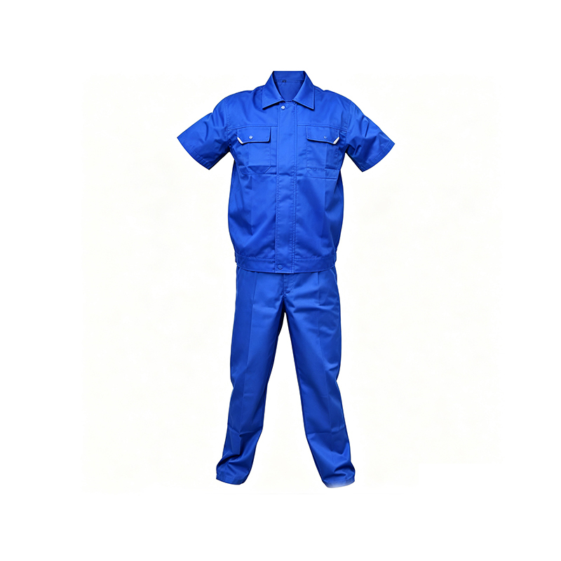 Set Overall Pakaian Kerja Musim Panas Lengan Pendek dengan Mesh Ketiak