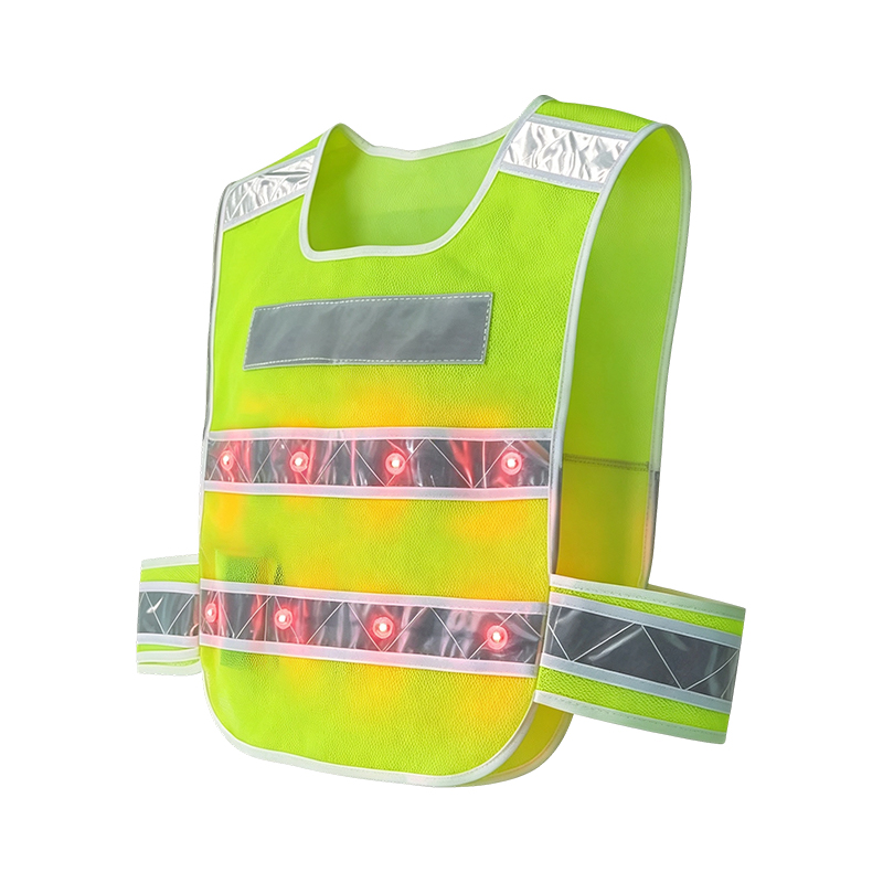 Jaket Keselamatan Reflektif LED Bercahaya Aktif