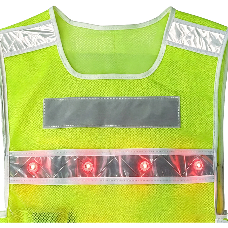 Jaket Keselamatan Reflektif LED Bercahaya Aktif