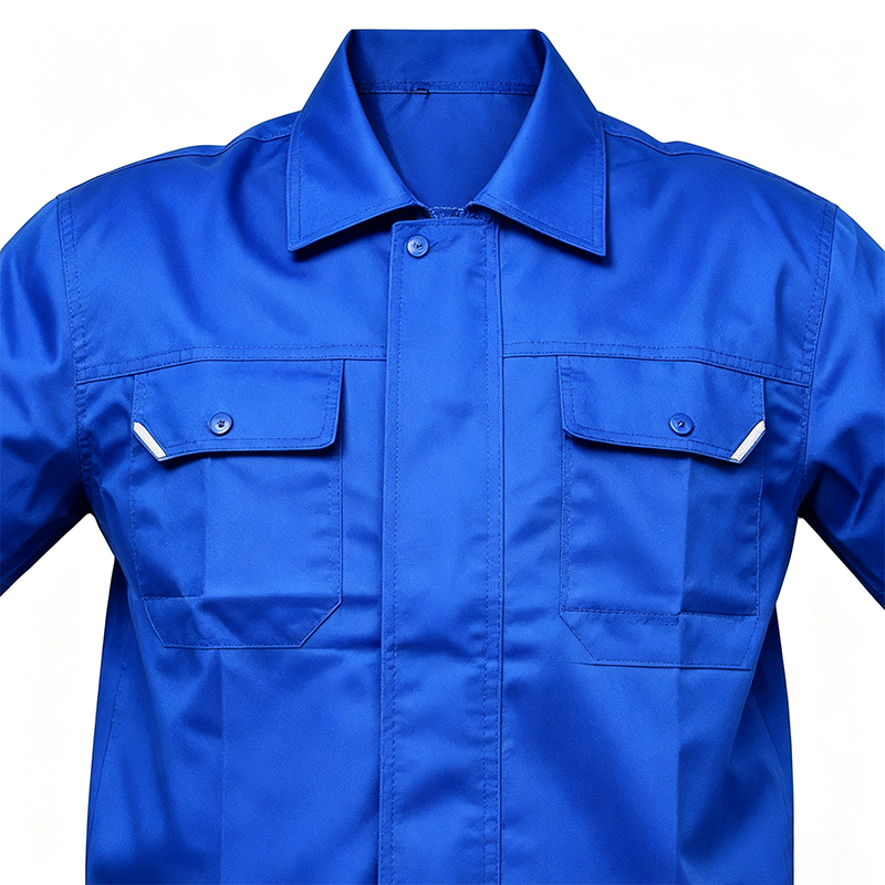 Set Overall Pakaian Kerja Musim Panas Lengan Pendek dengan Mesh Ketiak